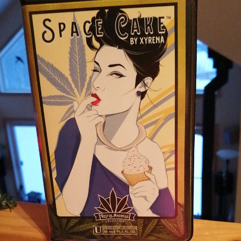 Xyrena Space Cake Perfume Art - Bold Retro Design